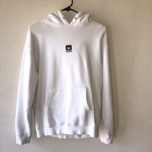 White Obey hooded sweatshirt
